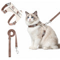Cat Harness and Leash Set, Escape Proof Soft Kitten Vest with Reflective Strips, Tear-Resistant Taffeta Adjustable Harness for Small Cats Outdoor Walking