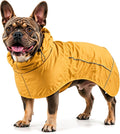 Dog Raincoat Full Body Coverage Waterproof Windproof Hooded Jacket | Full Body & Belly Coverage, Hidden Leash Hole, Reflective Strips, Belly Snap Buttons
