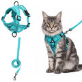 Cat Harness and Leash Set| Escape Proof Adjustable Mesh Vest with Reflective Strips, No-Choke Soft Breathable Harness for Medium Kitten
