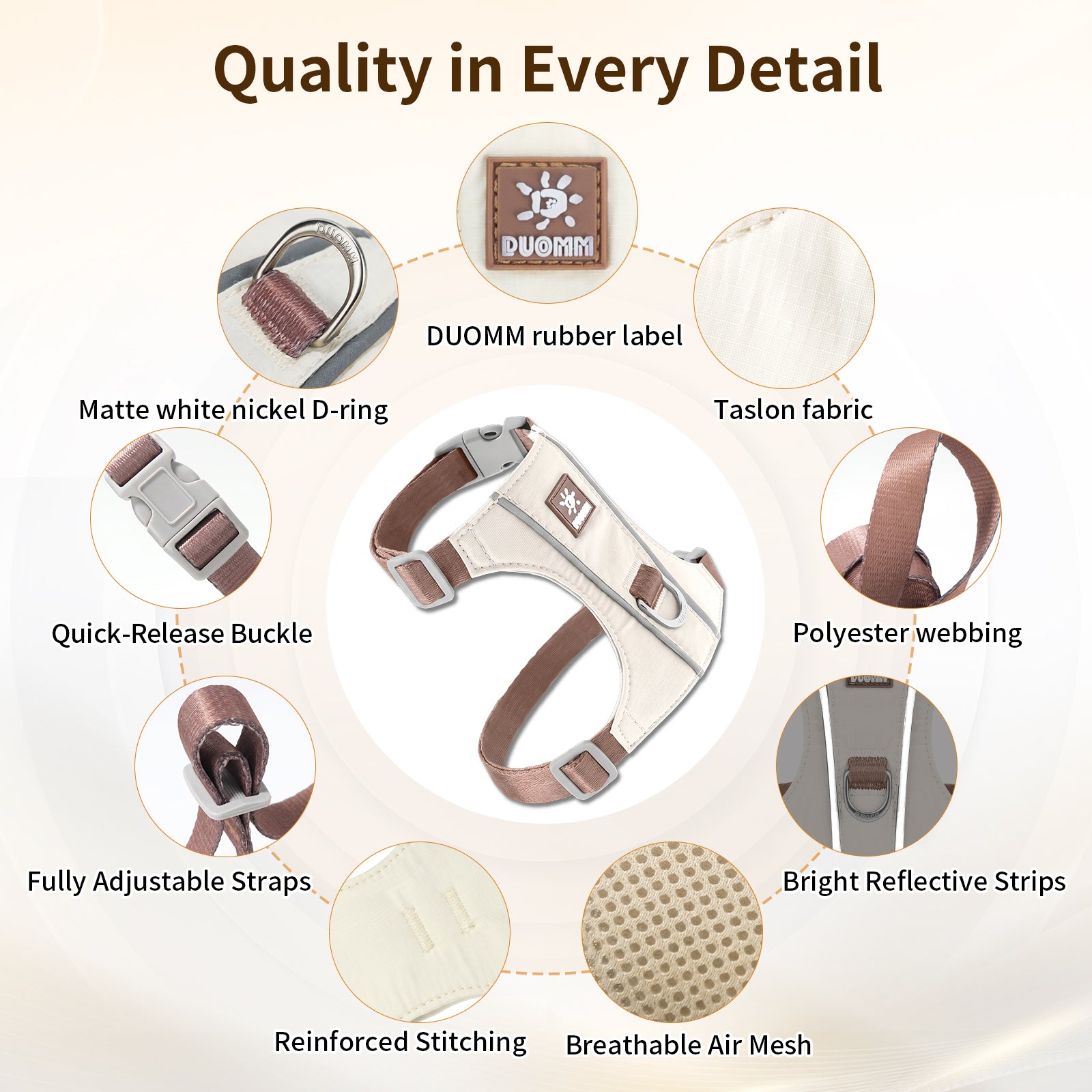 Cat Harness and Leash Set, Escape Proof Soft Kitten Vest with Reflective Strips, Tear-Resistant Taffeta Adjustable Harness for Small Cats Outdoor Walking