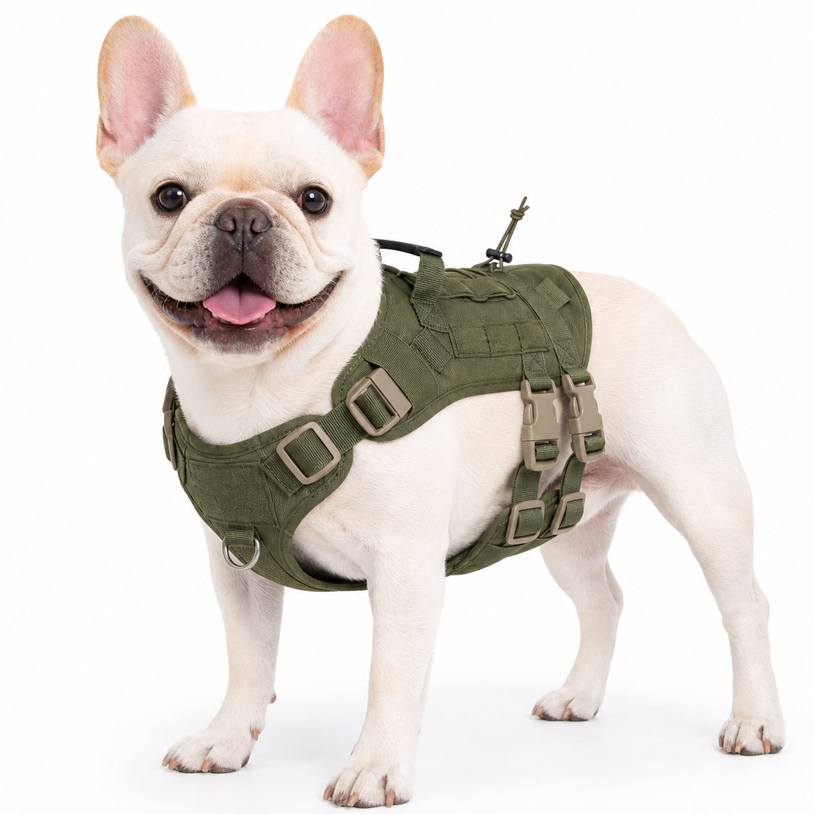 Tactical Dog Harness for Medium Dogs, Heavy Duty No Pull Dog Harness with Handle, Adjustable 6-Buckle Pet Vest for Pitbull, Border Collie, Boxer, Walking, Training, Hunting